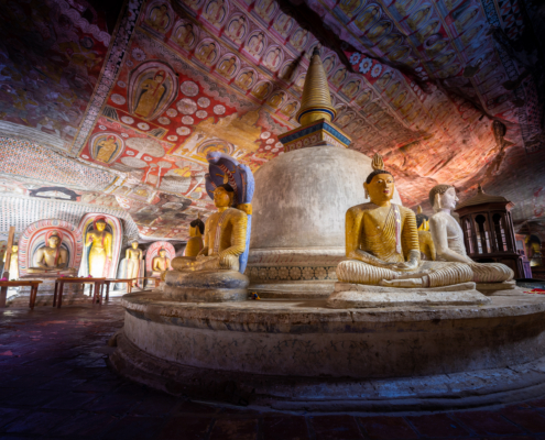 Dambulla cave temple in Sri Lanka